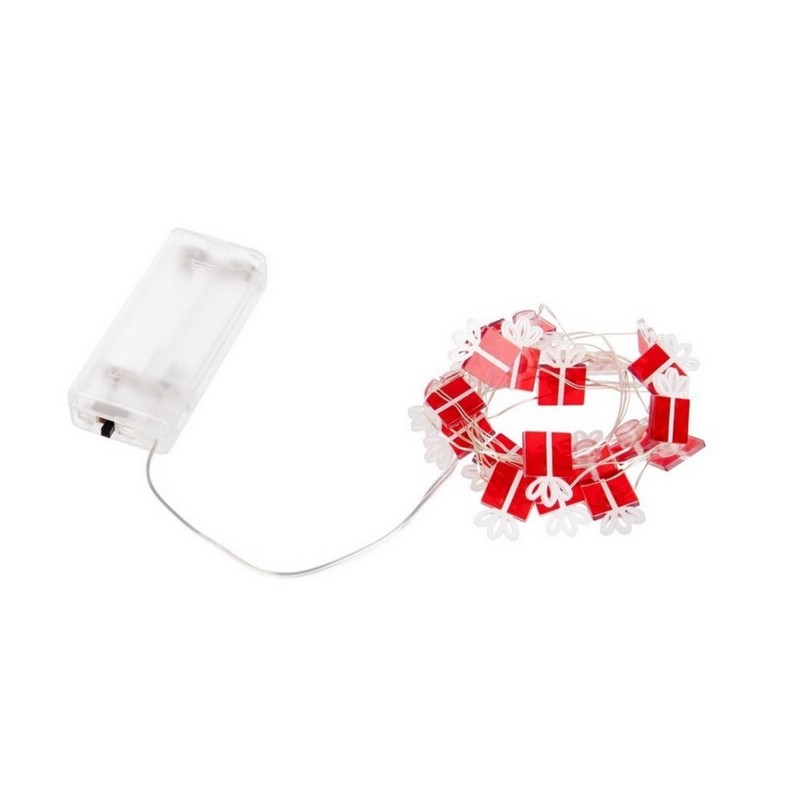 Catena luminosa da 20 led a forma di pacchi regalo a batteria